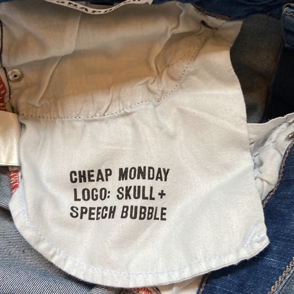 Cheap Monday High Snap Powder Blue Jeans 30/32 - Picture 10 of 12